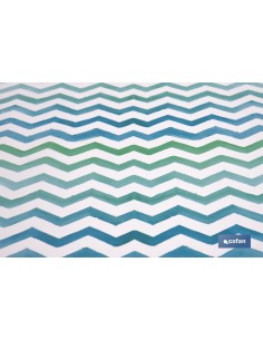 ROLLO MANTEL ANTIMANCHAS 1,40 x 25m 50% ALG/50% PVC.RAYADO 2