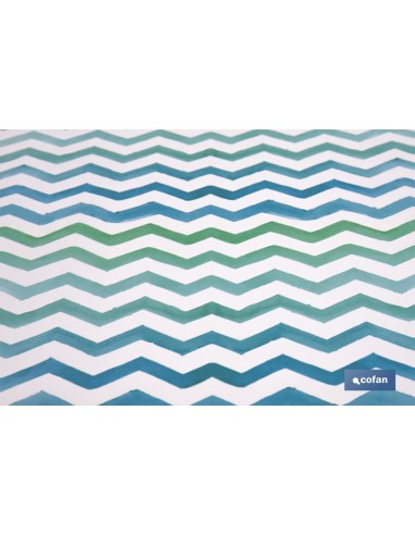 ROLLO MANTEL ANTIMANCHAS 1,40 x 25m 50% ALG/50% PVC.RAYADO