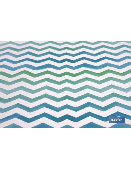 ROLLO MANTEL ANTIMANCHAS 1,40 x 25m 50% ALG/50% PVC.RAYADO