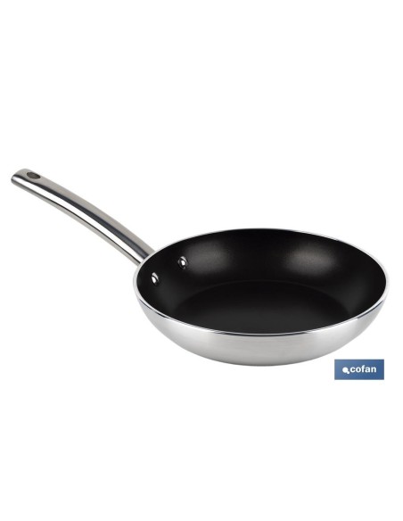 SARTÉN PROFESIONAL 30 CM ALUMINIO Y MANGO ACERO INOXIDABLE TYLER