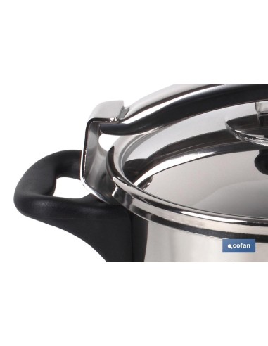 OLLA PRESION INOX MOD POLENTA INDUCCIÓN 4,5 LT