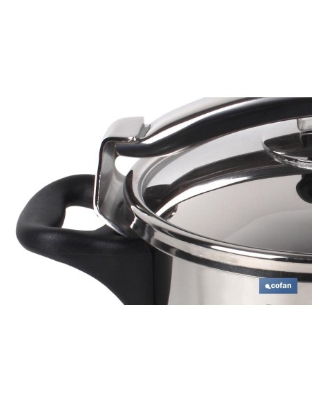 OLLA PRESIÓN INOX MODELO POLENTA INDUCCIÓN 8 LT