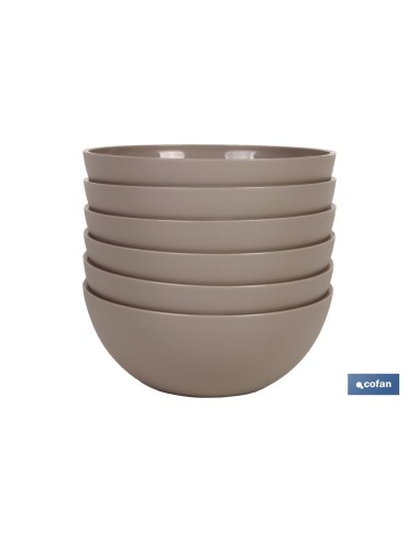 BOL MODELO ALBAHACA 300ML COLOR PIEDRA 12X5cm