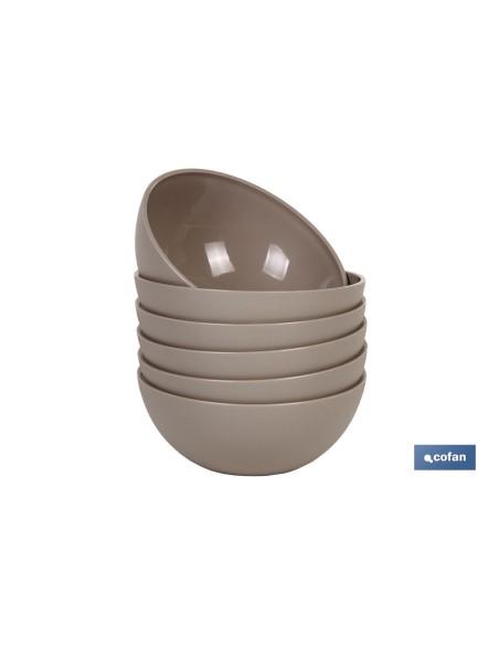 BOL MODELO ALBAHACA 300ML COLOR PIEDRA 12X5cm