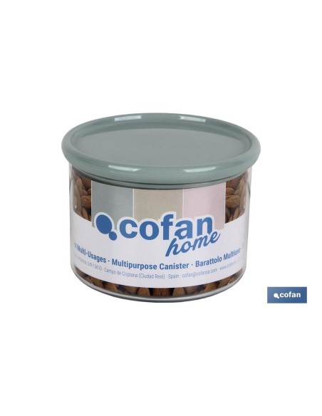 BOTE MULTIUSOS MODELO ALBAHACA VERDE AGUA 500ML 11X8xcm
