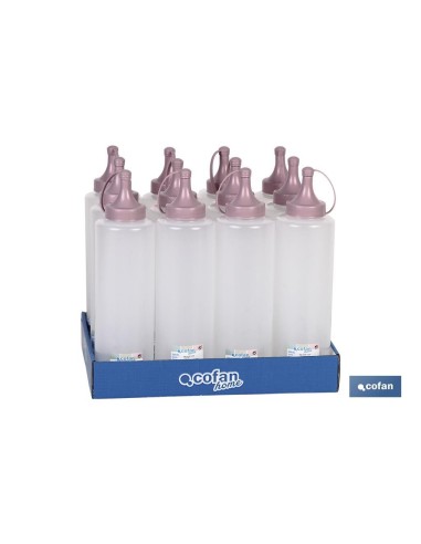 BOTELLA ACEITERA MODELO ALBAHACA 500 ML ROSA PALO 6X23cm