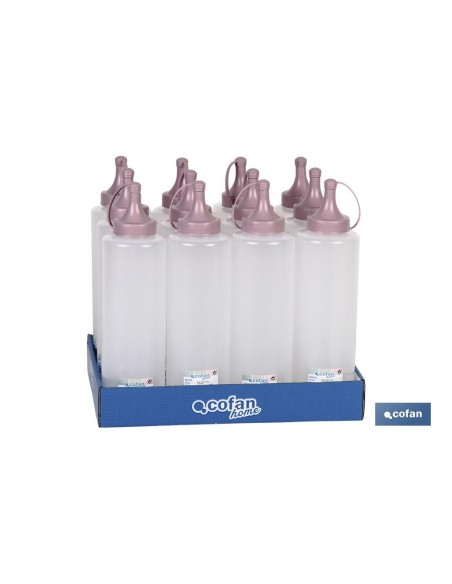 BOTELLA ACEITERA MODELO ALBAHACA 500 ML ROSA PALO 6X23cm