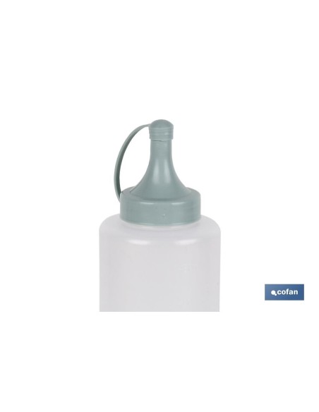 BOTELLA ACEITERA MODELO ALBAHACA 500 ML VERDE AGUA 6x23cm