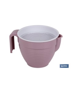 GRASERA COLADOR 500ml MODELO ALBAHACA ROSA PALO 16.5X12X10cm venta unitaria