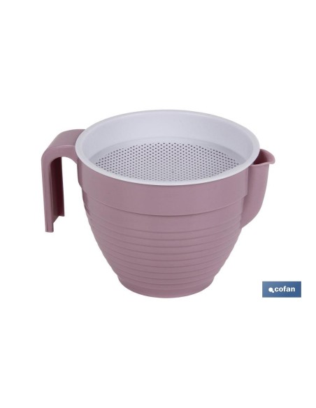 GRASERA COLADOR 500ml MODELO ALBAHACA ROSA PALO 16.5X12X10cm venta unitaria