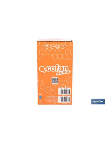 BOTE DE VIDRIO BOROSILICATO CON TAPA BEIGE GAMA LAUREL 1000 ML