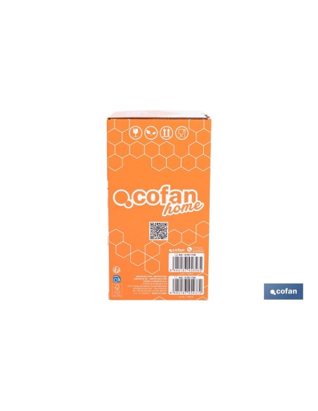 BOTE DE VIDRIO BOROSILICATO CON TAPA BEIGE GAMA LAUREL 1000 ML