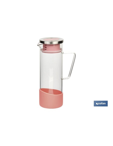 JARRA BOROSILICATO ROSA 1300 ml