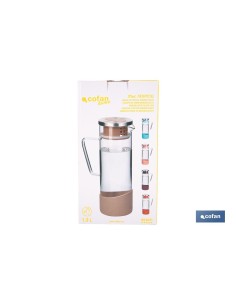 JARRA BOROSILICATO TIERRA 1300 ml 2