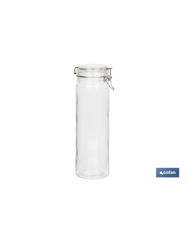 SET 4 FRASCOS CRISTAL+ CLIP ACERO 2100ML,1500ML,1150ML,750ML