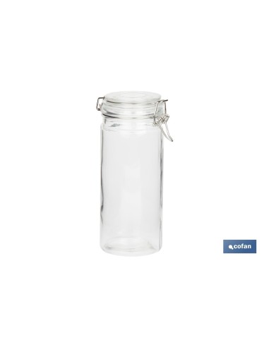 SET 4 FRASCOS CRISTAL+ CLIP ACERO 2100ML,1500ML,1150ML,750ML