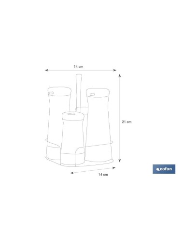 SET ACEITERA INOX 230ml-120ml