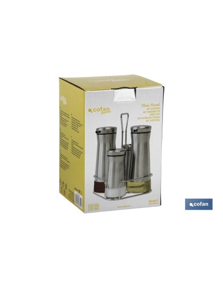 SET ACEITERA INOX 230ml-120ml