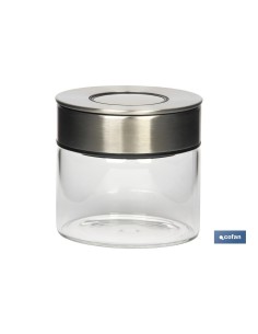 FRASCO BOROSILICATO+ACERO MODELO CICER 400 ML 9.6 X 10 CM