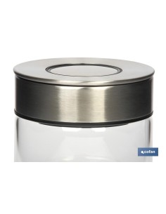 FRASCO BOROSILICATO+ACERO MODELO CICER 400 ML 9.6 X 10 CM 2