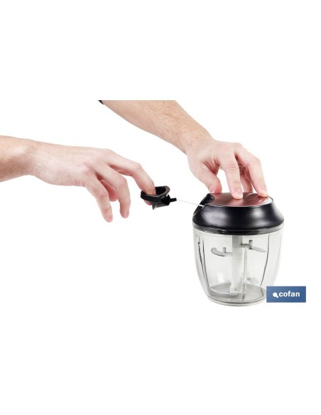 PICADORA MANUAL, TAPA Y ACCESORIO BATIDOR 900 ML