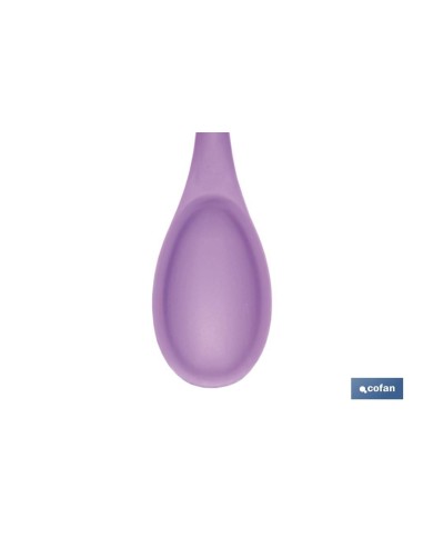 CUCHARA DE COCINA DE SILICONA MORADA MODELO VERGINI 27 X 5,7 CM