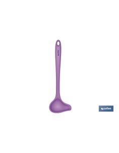 CUCHARA SALSA DE SILICONA MORADA MODELO VERGINI 27 X 8 CM