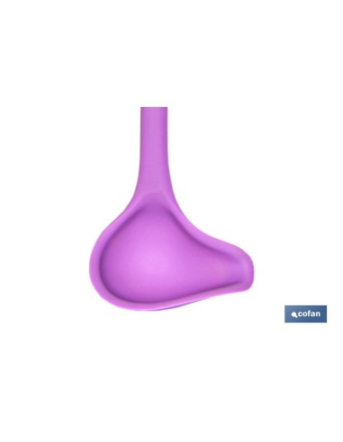 CUCHARA SALSA DE SILICONA MORADA MODELO VERGINI 27 X 8 CM