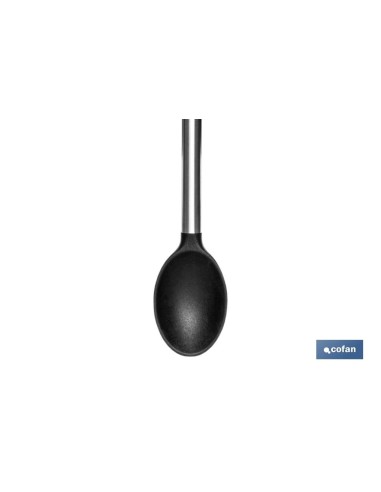 CUCHARA DE COCINA DE ACERO INOX. Y SILICONA MODELO NEIGE 34 CM