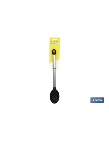 CUCHARA DE COCINA DE ACERO INOX. Y SILICONA MODELO NEIGE 34 CM