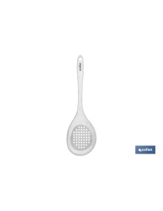 CUCHARA DE AGUJEROS DE SILICONA BLANCA MODELO BACH 34 CM