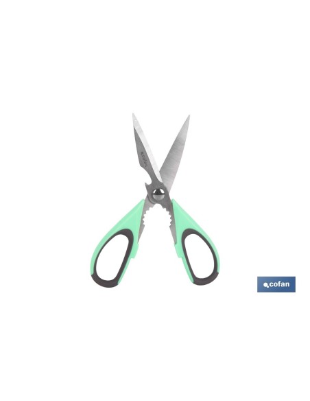 TIJERAS VERDES DE ACERO INOX. MODELO SENA 22 CM