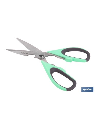 TIJERAS VERDES DE ACERO INOX. MODELO SENA 22 CM