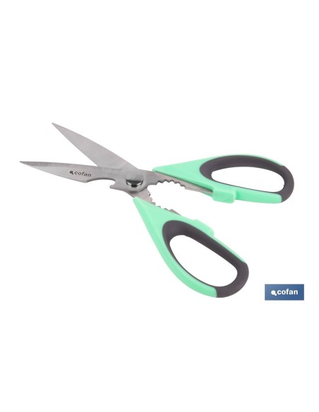 TIJERAS VERDES DE ACERO INOX. MODELO SENA 22 CM
