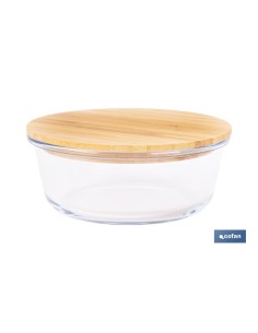 SET DE 2 RECIPIENTES DE BOROSILICATO CON TAPA DE BAMBÚ MODELO PANDA 620 ML - 950 ML 2