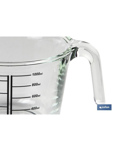 JARRA MEDIDORA DE VIDRIO BOROSILICATO 1 L MODELO BARITINA