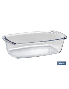 FUENTE OVAL ALARGADA DE VIDRIO BOROSILICATO MODELO BARITINA 1800 ML