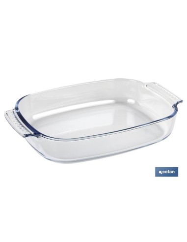 SET DE 2 FUENTES OVALADAS ANCHAS DE VIDRIO BOROSILICATO MODELO BARITINA 2700 ML - 3800 ML
