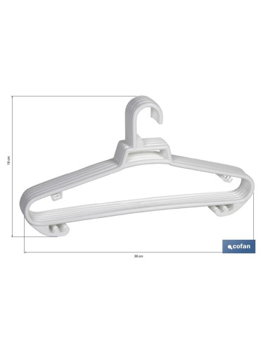 PACK DE 6 PERCHAS BLANCAS 38 X18 CM
