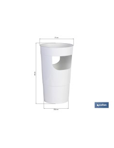 PARAGÜERO BLANCO POLIPROPILENO 27 X 20.6 X 45 X CM venta unitaria 2