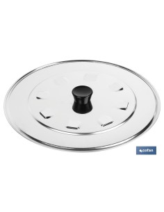 TAPA C/DESVAPO ACERO INOX 24 cm