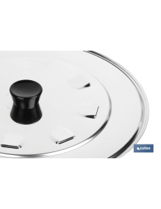 TAPA C/DESVAPO ACERO INOX 24 cm venta unitaria 2