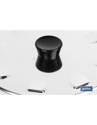 TAPA C/DESVAPO ACERO INOX 32 cm venta unitaria