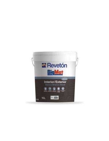 PINTURA PLASTICA BIGMAT-REVETON INT/EXT BLANCO NIEVE 15L CROMOLOGY