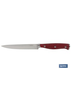 CUCHILLO VERDURAS HOJA13cm MODELO AGUACEJO ROJO