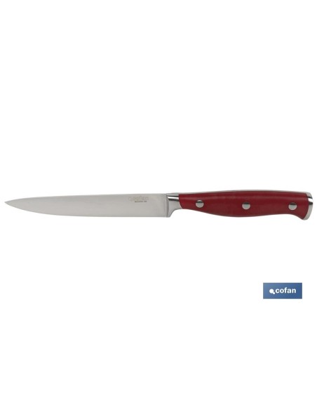CUCHILLO VERDURAS HOJA13cm MODELO AGUACEJO ROJO