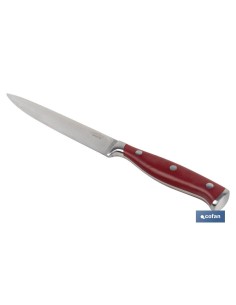 CUCHILLO VERDURAS HOJA13cm MODELO AGUACEJO ROJO 2