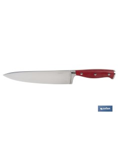 CUCHILLO COCINA HOJA 20cm MODELO AGUACEJO ROJO