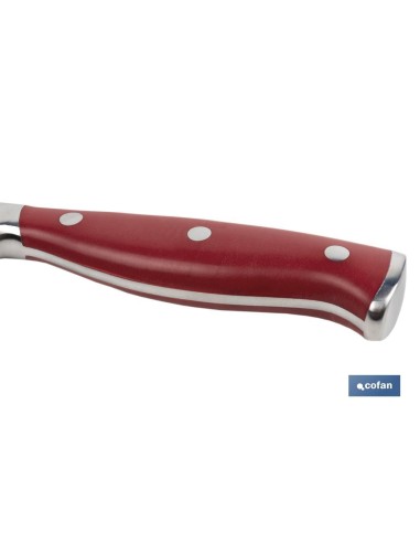 CUCHILLO PANERO HOJA 21cm MODELO AGUACEJO ROJO