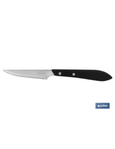 PACK 3 CUCHILLO CHULETERO MICRODENTADO HOJA 10cm MODELO GULASH NEGRO